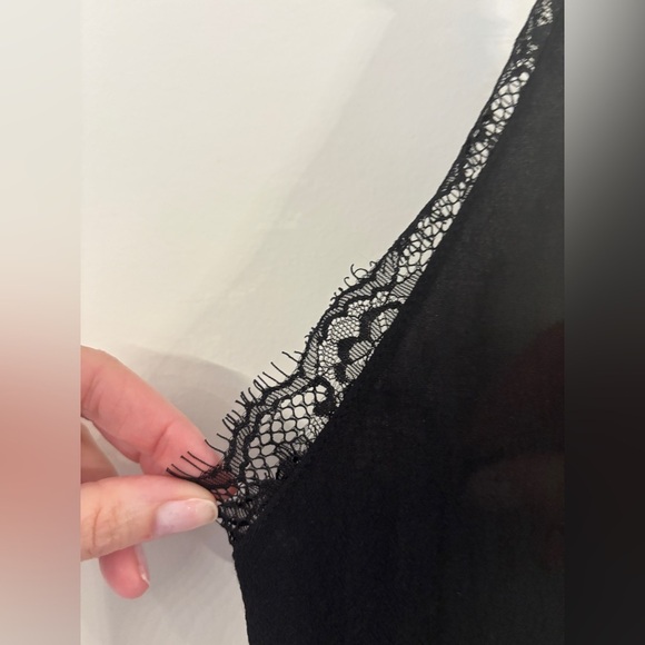 Express Lace Romper Adjustable Straps Black Feminine Pajama Lingerie Size Medium - Picture 5 of 11